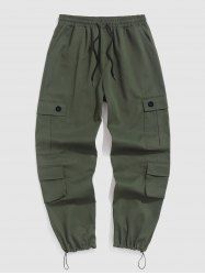 Streetwear Toggle Drawstring Multi-pockets Cargo Pants -  