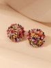 Boucles D'Oreilles Motif Perles Colorées Style Bohémien - Multi 