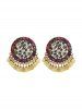 Vintage Court Colored Diamond Stud Earrings -  