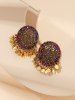 Vintage Court Colored Diamond Stud Earrings -  