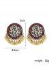 Vintage Court Colored Diamond Stud Earrings -  
