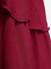 Robe Gothique Superposée Bicolore à Œillets à Lacets à Volants - Rouge 3X | US 22-24