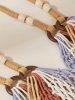 Ethnic Style Hollow Out Braided Tassel Design Beach Tote Bag -  