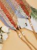 Ethnic Style Hollow Out Braided Tassel Design Beach Tote Bag -  