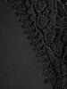 Plain Color Lace Up Hollow Out Lace Panel Chain Belted Tank Top -  