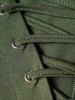Plain Color Lace Up O Ring Sleeveless A Line Mini Dress -  