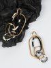 Boucles D'Oreilles Vintage Pendantes Léopard Design en Acrylique - d'or 
