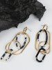 Boucles D'Oreilles Vintage Pendantes Léopard Design en Acrylique - d'or 