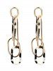 Boucles D'Oreilles Vintage Pendantes Léopard Design en Acrylique - d'or 