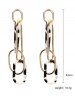 Boucles D'Oreilles Vintage Pendantes Léopard Design en Acrylique - d'or 