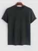 Jacquard Textured Solid Color Short Sleeves T Shirt With Shorts Two Piece Set -  