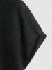 Jacquard Textured Solid Color Short Sleeves T Shirt With Shorts Two Piece Set -  
