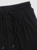 Jacquard Textured Solid Color Short Sleeves T Shirt With Shorts Two Piece Set -  