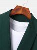 Solid Collar Single Button Shirt and Casual Shorts Set -  