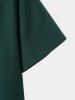 Solid Collar Single Button Shirt and Casual Shorts Set -  