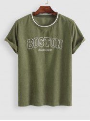 Corduroy BOSTON ATLANTIC COAST Embroidery Pullover Tee -  