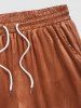 Coconut Tree Pattern Satin Shorts -  