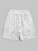 Coconut Tree Pattern Satin Shorts -  