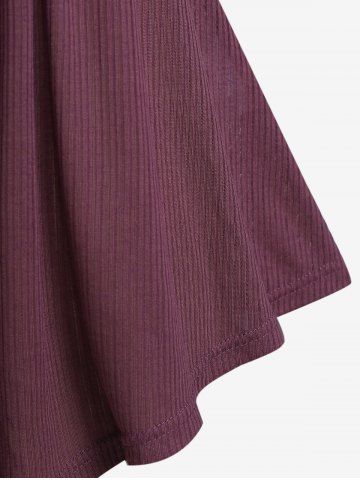 Plus Size Ruched Butterfly Buckle Chain Cold Shoulder T-shirt