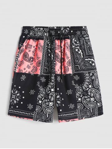 Short de Plage Motif de Cachemire Absorption D'Eau Style Ethnique - MULTI-A - XXL