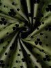 Mini-Robe Superposée Motif Fleuri en Maille à Volants avec Ceinture à Lacets - Vert profond S
