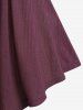 Plus Size Ruched Butterfly Buckle Chain Cold Shoulder T-shirt -  