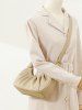 Women's Simple Style Ruched Design Underarm Croissant Shoulder Bag -  