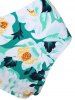 Flower Print High Waist Swim Briefs -  