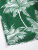 Hawaiian Coconut Trees Pattern Drawstring Vacation Board Shorts -  