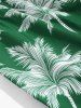 Hawaiian Coconut Trees Pattern Drawstring Vacation Board Shorts -  