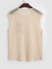 Sexy Sheer Openwork Mesh Two Piece Set Flap Pocket Tank Top With Lined Drawstring Shorts -  