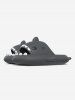 Funny Cute Style Cartoon Shark Shape Indoor Home Chunky Style Cloud Slides Slippers for Men and Women -  