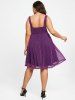 Plus Size Butterfly Buckle Backless Layered Glitter Homecoming Party Dress -  
