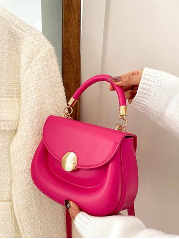 Handle Design Flap Crossbody Bag