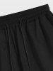 Men's Rose Slogan Printed Casual Drawstring Shorts -  