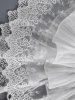Lace Embroidered Ruffled Tie False Collar -  