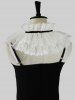 Women Gothic Ruffled False Collar Shawl Ribbon Bowknot Capelet -  