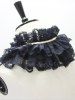 Women Gothic Ruffled False Collar Shawl Ribbon Bowknot Capelet -  