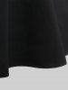 Robe Vintage Panneau en Dentelle à Epaule Dénudée Grande Taille avec Poche à Lacets - Noir 1X | US 14-16