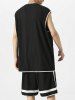 Color Spliced Tank Top and Shorts Athletic Set -  