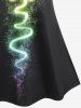 Plus Size & Curve Butterfly Galaxy Print Flowy Top -  