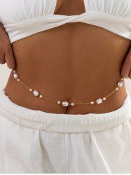 Vintage Faux Pearl Waist Chain -  