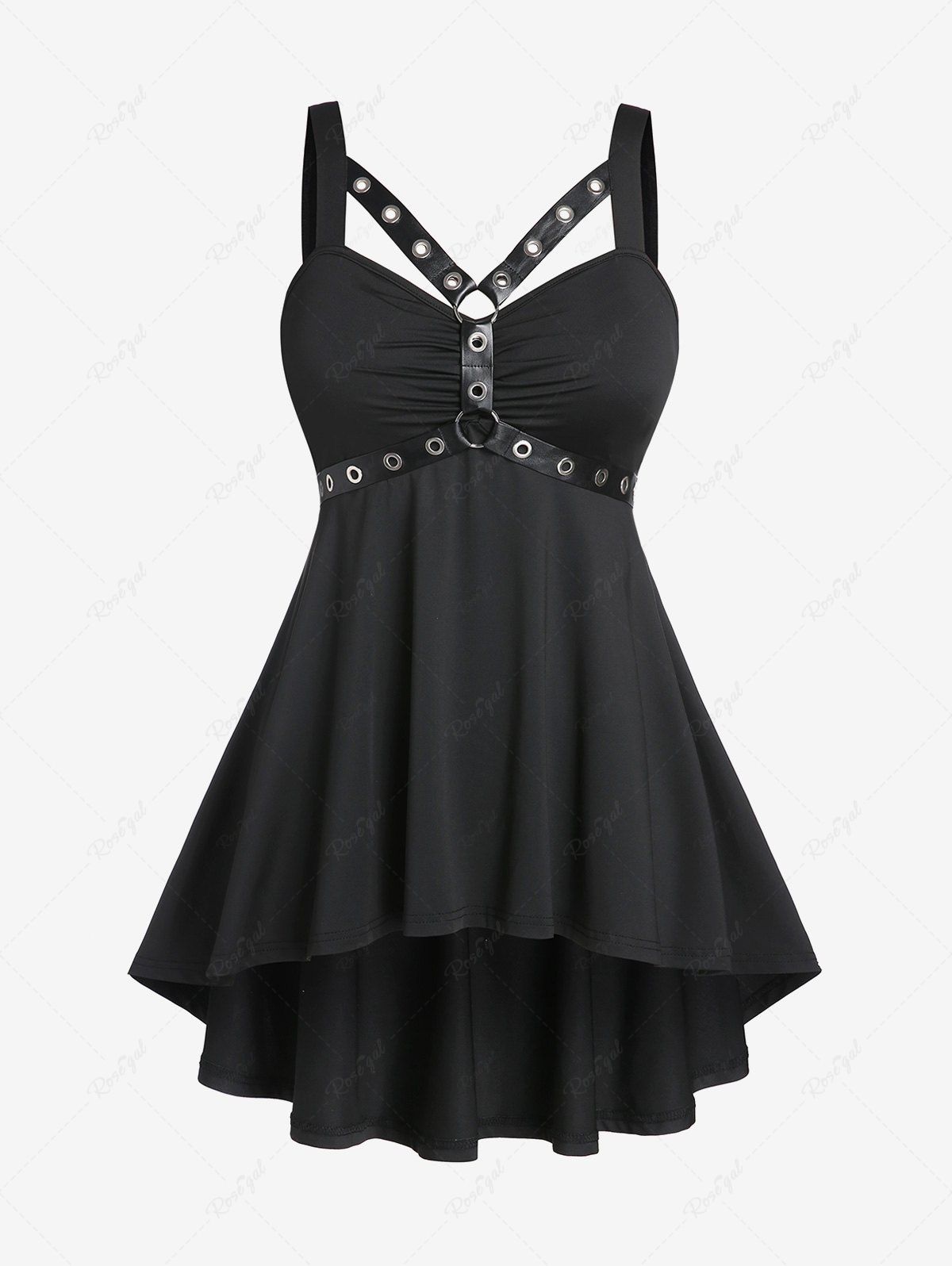 Shops Plus Size & Curve Gothic Harness High Low Tank Top  