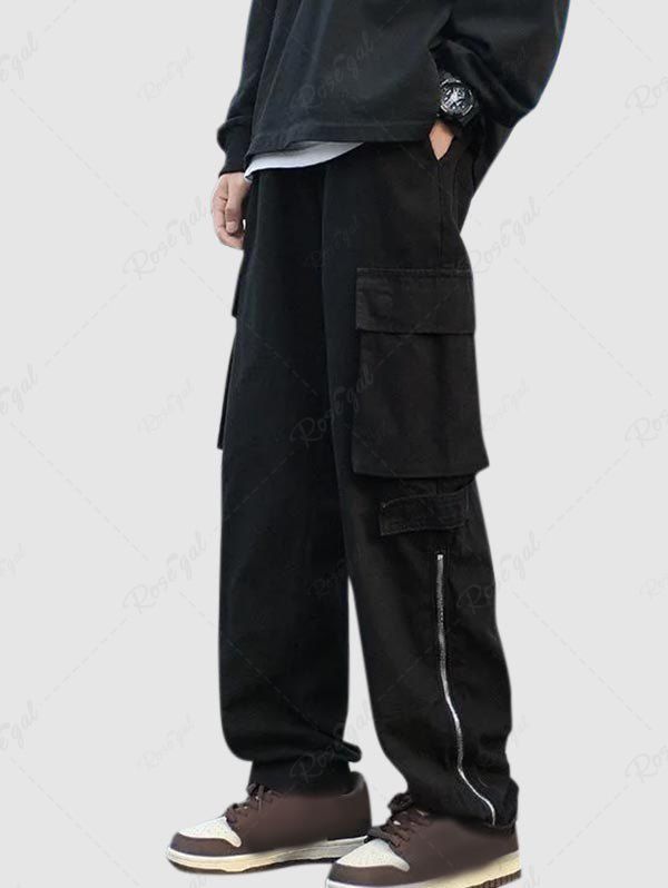 Latest Side Zip Design Multi-pockets Streetwear Cargo Pants  