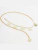 Beach Shells Decor Faux Pearl Waist Chain -  