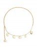 Beach Shells Decor Faux Pearl Waist Chain -  
