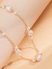 Vintage Faux Pearl Waist Chain -  
