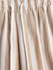 Men's Casual Co Ord Vertical Stripes Pocket Shirt with Drawstring Short Set -  