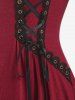 Plus Size Hooded Lace Up Front Zipper High Low Maxi Coat -  