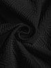 Polo Collared Geometric Jacquard Textured Quarter Button Short Sleeves T Shirt -  